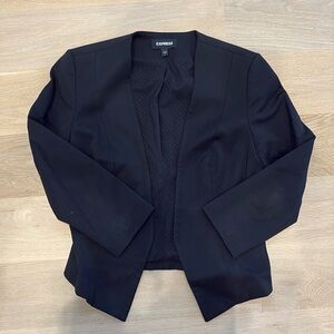 Express cropped black blazer